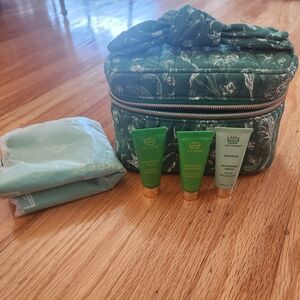 New Tata Harper Floral MakeupBag +Bandana + Minis
